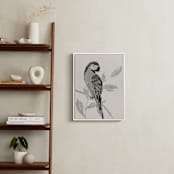 "Tropical Birds I" - Art Print in Sand by Teju Reval - In a Room