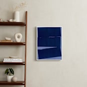 "Blue Wall" - Art Print in Midnight Blue by Marta Crea - In a Room