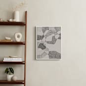"Crossing Land II" - Art Print in Graphite Grey by Catilustre - In a Room