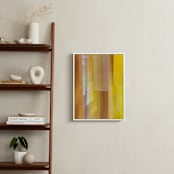 "Luminous Stripes 1" - Art Print in Golden Amber by Rebecca Rueth - In a Room