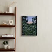 "Wildflowers At Dusk" - Art Print in Dark Emerald Green by Weronika Zubek - In a Room
