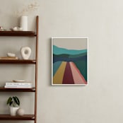 "Blue Horizon" - Art Print in Aqua Blue and Green by Molly Odom Magill - In a Room