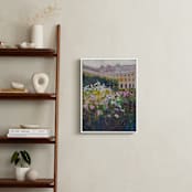 "in the garden of the Palais Royale" - Art Print in Garden Green by Jacquelyn Sloane Siklos - In a Room