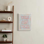 "You are Here" - Art Print in Coral by Karyn Denten - In a Room