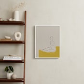 "Figure on Yellow" - Art Print in Saffron by Annie Clark - In a Room