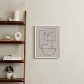 "Through My Window I" - Art Print in soft blue by Pati Cascino - In a Room