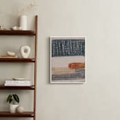 "Light Rustic Formation II" - Art Print in Gray Blue by Angel Walker - In a Room