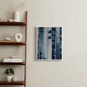 "Blue Encounter" - Art Print in Bold Blue by Colleen Ehrlich - In a Room