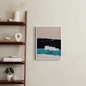 "Hidden Beach Seascape" - Art Print in turquoise blue by Caryn Owen - In a Room