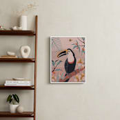 "Tropic Toucan I" - Art Print in Pink Bisque by Stefanie Lane - In a Room