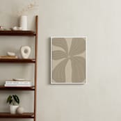 "Beige Flower" - Art Print in Sand Beige by Alisa Galitsyna - In a Room