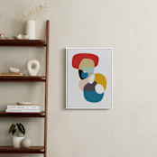 "Off the Coast On the Shore" - Art Print in Cerulean by Christina Flowers - In a Room