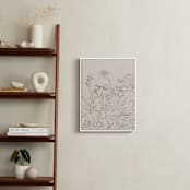 "Field of wild flowers I" - Art Print in Sand by Catilustre - In a Room