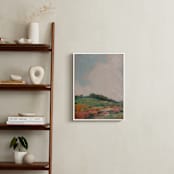 "Flower Meadow 1" - Art Print in Tangerine by Wendy Keller - In a Room