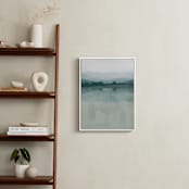 "Cool Reflections" - Art Print in teal by Karen Kardatzke - In a Room