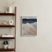 "Mountain Movements" - Art Print in Deep Teal by Kristen Franklin - In a Room