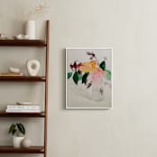 "Peonies" - Art Print in sarah bernhardt pink by Betsyness Studio - In a Room
