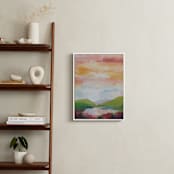 "Leaving Ojai" - Art Print in Vibrant Pink by sue prue - In a Room