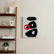 "Red Circle" - Art Print in Ripe Tomato Red by Deborah Velasquez - In a Room