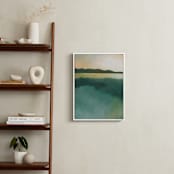 "Tranquil Harbor" - Art Print in Tranquil Green by AlisonJerry - In a Room