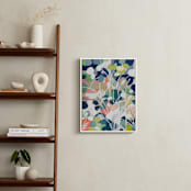 "Summer Rising" - Art Print in Slate Blue by Nancy Ramirez - In a Room