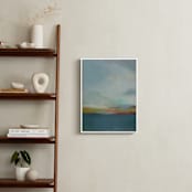 "Morning Walk" - Art Print in Morning Blue by AlisonJerry - In a Room