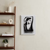 "Contemplation" - Art Print in Midnight by Mansi Verma - In a Room
