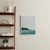 "Abstract Pacific Seascape Diptych 2" - Art Print in Turquoise by Caryn Owen - In a Room