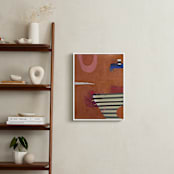 "BURNT SIENNA & BARK" - Art Print in red wine by Keren Toledano - In a Room