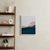 "Santa Cruz Seascape Winter Swell" - Art Print in Blush by Caryn Owen - In a Room