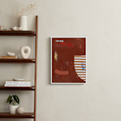 "RAW SIENNA & ROUGE" - Art Print in Mocha by Keren Toledano - In a Room