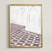 "Palace Walk 2" - Art Print in sandstone by Kamala Nahas - Framed