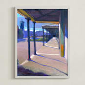 "Melting Reality" - Art Print in Cool Beige by Sue MacLeod-Beere - Framed