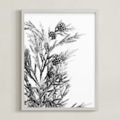 "wild green" - Art Print in ink by Baumbirdy - Framed