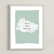"all the feels" - Art Print in aqua by Lindsay Stetson Thompson - Framed