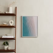 "Striations" - Art Print in Turquoise by Courtney Crane - In a Room