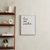 "Love one, Love all" - Art Print in white by Maja Cunningham - In a Room