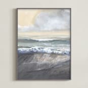 "Salt Kissed I" - Art Print in Sand by Khara Ledonne - Framed