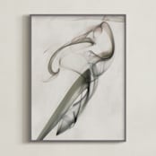 "Flow" - Art Print in Smoke by Anne Ciotola - Framed
