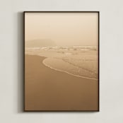 "Water Curves" - Art Print in smokey beach by Katie Buckman - Framed