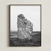 "Standing Stones IV" - Art Print in Black and White by Kamala Nahas - Framed