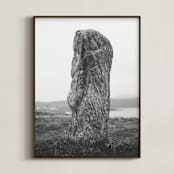 "Standing Stones III" - Art Print in Black and White by Kamala Nahas - Framed