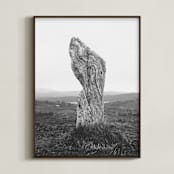 "Standing Stones II" - Art Print in Black and White by Kamala Nahas - Framed