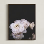 "Midnight Bloom" - Art Print in blush by Kamala Nahas - Framed