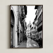 "Peeking Through No. 4 Il Duomo di Firenze" - Art Print in Black & White by Joey Crisostomo-Wynne - Framed