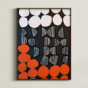 "Moon, Sun and Midnight" - Art Print in Sun by Deborah Velasquez - Framed