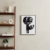 "Bold and Graphic Flowers II" - Art Print in Obsidian by Alexandra Dzh - In a Room
