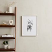 "Graceful hands" - Art Print in Graphite by Jess Blazejewski - In a Room