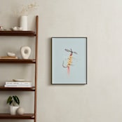 "Pistol Pete Yellow" - Art Print in Freshwater Blue by Andrew McClintock - In a Room