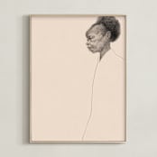 "Jane" - Art Print in Muslin Ivory by jinseikou - Framed